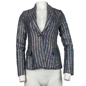 Womens Blazer Jacket Silver